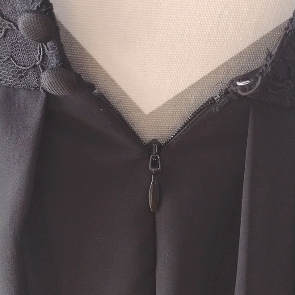 Mori lee by Madeline Gardner black maxi formal/prom/bridesmaid dress - Picture 9 of 14